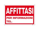TARGA AFFITTASI IN PVC 30x20 cm codice 25012192MIA