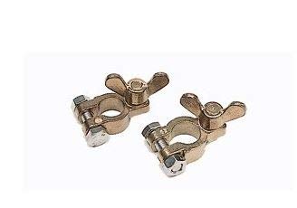 MORSETTI Coppia Batteria in Ottone