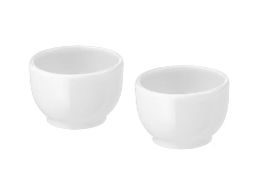 CG94 SET DI 2 CIOTOLE PORTAUOVO BIANCO 5CM