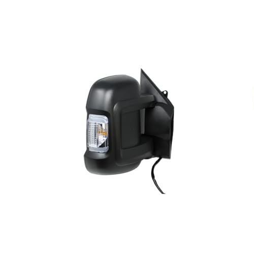 CG94 - Specchietto Retrovisore Elett. Term. Braccio Corto con Fan. - Compatibile per Auto Jumper - Calotta Nera