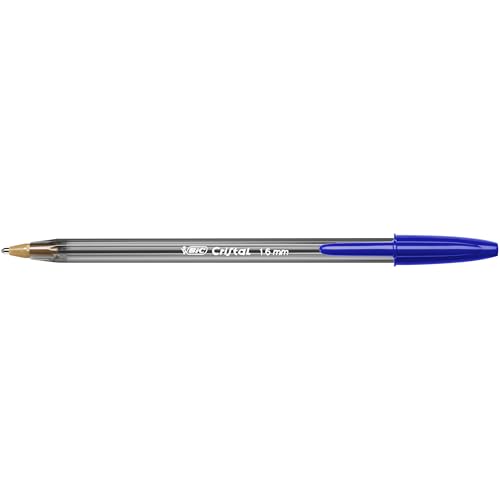 Bic Cristal Large Punta Larga 1,6 mm Confezione 50 Penne