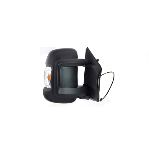 CG94 - Specchietto Retrovisore Elett. Term. Braccio Corto con Fan. - Compatibile per Auto Jumper - Calotta Nera