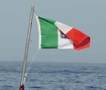 CG94 Bandiera Italia Marina Mercantile 20 x 30 cm Gommone- Barca-Tempo Libero