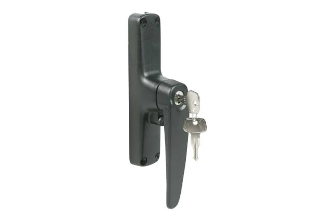 CG94 - SET MANIGLIA ZAMA VERNICIATA PER ASTE ESTERNE MANO SX NERO COMPLETA DI CHIAVI