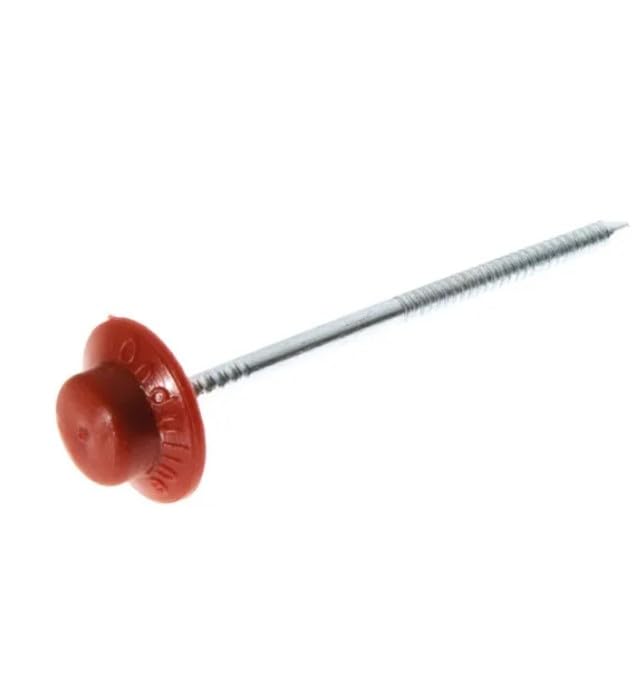 CG94 - CHIODO PER FISSAGGIO LASTRA BITUMATA - CONF. DA 400pz - lunghezza 60 mm - COLORE ROSSO