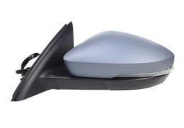 CG94 RETROVISORE ELETT. Term. RIBALT. con Fan. E Luce di CORTESIA Destro [Lato Passegero] per Auto: Octavia - Calotta da VERNICIARE - 11PIN