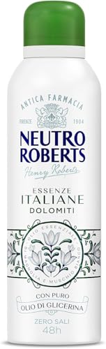 Neutro Roberts, Deodorante Spray Essenze Italiane, Senza Sali di Alluminio, Zero Macchie, Deodorante Donna e Uomo, 200 ml