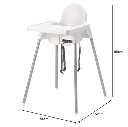 IKEA Seggiolone ANTILOP, bianco, portata max 15 kg, portatile, pieghevole, per bambini, età da 6 mesi a 3 anni