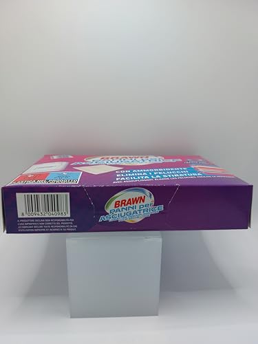 30 Panni Profumati per Asciugatrice – Con Ammorbidente - Formula Anti-Pelucchi - Morbidezza e Freschezza per il Bucato - Profumo Fresco Fiorito – Brawn