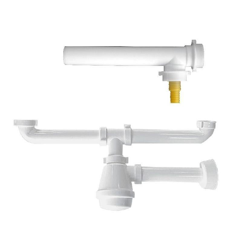 CG94 - Sifone in Plastica 2 Vie 1'1/2 c/Attacco Lavatrice/Lavastoviglie Universale