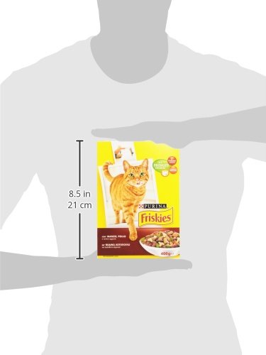 Purina Friskies Crocchette Gatti Adulti con Manzo, Pollo e Verdure, 400 g, L'imballaggio può variare
