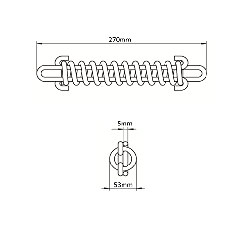 GeBOOTE24 An- & Verkauf 2 ammortizzatori in acciaio inox A2 per barche fino a 6 m, ammortizzatore a molla