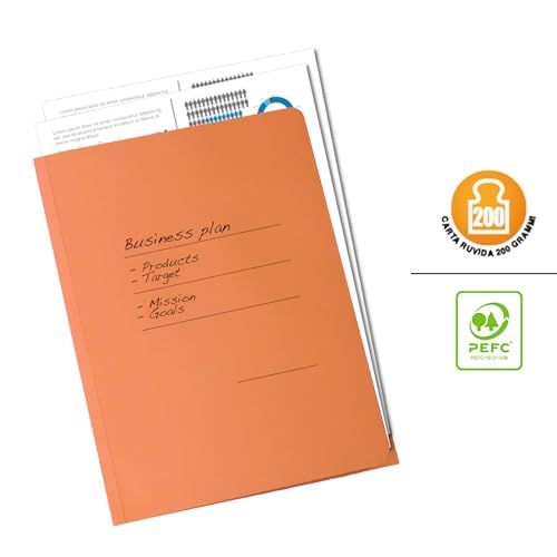 Blasetti Cartelline Portadocumenti 3 Lembi - Zaffiro raccoglitore documenti per ufficio, Formato 22x33,5 cm, Confezione 50 pezzi, Carta da 200gr Certificata PEFC