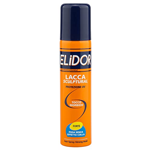 ELIDOR Lacca per Capelli Professionale SCULPTURAL - Lacca Fissaggio forte e Tocco Morbido - Protezione UV - Fissa i Capelli Senza Appesantire. Mini Size 75 ML