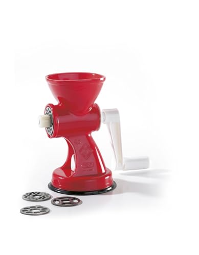Rigamonti Baby Art.120 Tritatutto BABYDISCHI, Acciaio Inox rettificati, Gomma caucciù, Polipropilene, Poliammide 66, Red, One Size, 20 unità