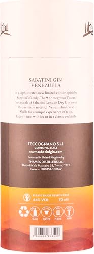 Sabatini Gin, London Dry Gin, 700ml, Ideale per Gin Tonic Premium, Note Fresche, Citriche e Floreali, con Finocchio Selvatico, Lavanda, Foglie di Olivo, Gin Artigianale Toscano, Idea Regalo, 41.3% Vol