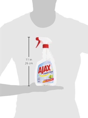 Ajax - Detersivo Crystal Clean, per Vetri, Con Ammoniaca, 100% Anti-Alone - 750 ml