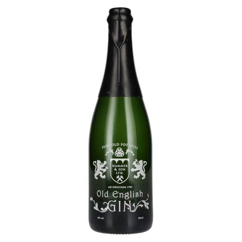 Old English Gin - Gin Inglese in Bottiglia da Champagne, 44%, Bottiglia in Vetro da 70cl