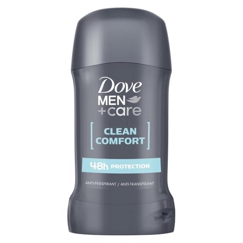 Dove, Deodorante Dove Men + Care Clean Comfort Stick, Deodorante Uomo, Antitraspirante, con 1/4 Crema Idratante Dove, Protezione Fino a 48 Ore, Dermatologicamente Testato, 50 ml