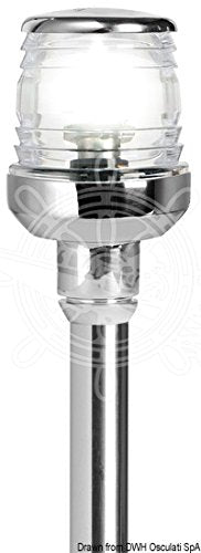 OSCULATI Asta 60 cm Inox con fanale plastica Bianca