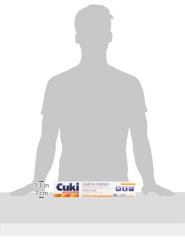 Cuki - Carta Forno Antiaderente su Entrambi Lati, con Taglierina, Formato 36x50 m - 2 confezioni