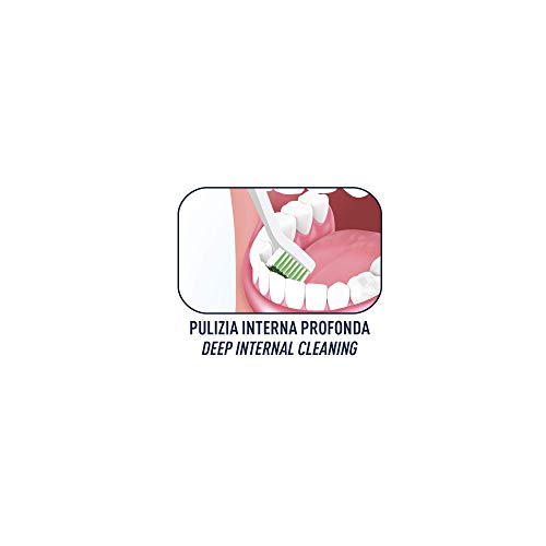 Biorepair, Spazzolini Denti Total Protection x 12, Spazzolino Denti Antibatterico, Setole Medie, Forma Curva Brevettata