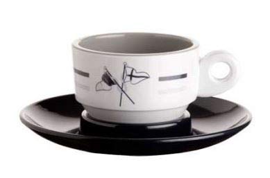 Marine Business Set 6 TAZZINE da Caffe' + PIATTINO Welcome ON Board, Ø 6,5 cm, H 4,7 cm 80 ml