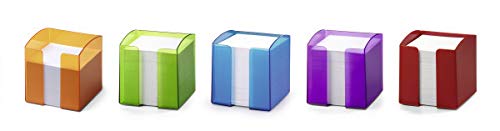 Durable 1701682040 - Portamemo Trend, 800 Foglietti Bianchi, Formato 90 X 90, Apertura Sul Lato Frontale, 100 X 105 X 100 Mm, Blu