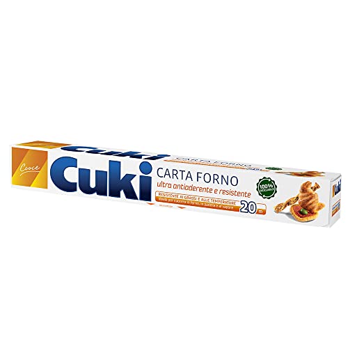 Cuki Carta Forno Ultra Antiaderente e Resistente, 20 Metri