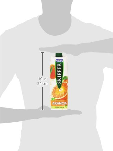 Zuegg - Skipper, Arancia 100% succo - 12 pezzi da 1 l [12 l]
