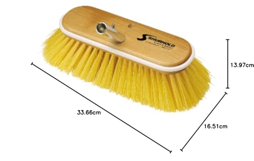 Shurhold Deck Brush with Soft Yellow Polystyrene Bristles