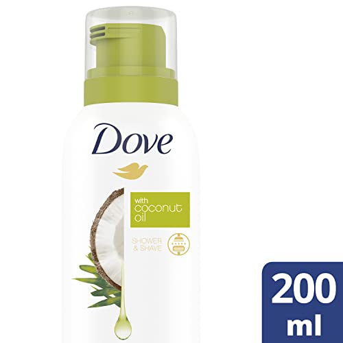 Dove Olio di cocco doccia schiuma infusa con oli essenziali Doccia Mousse per 24 ore morbidezza 200 ml confezione da 6