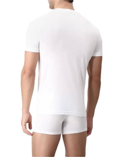 CAGI Maglia Uomo 1306 Girocollo Alto Mezza Manica Cotone Senza Cuciture ai Lati