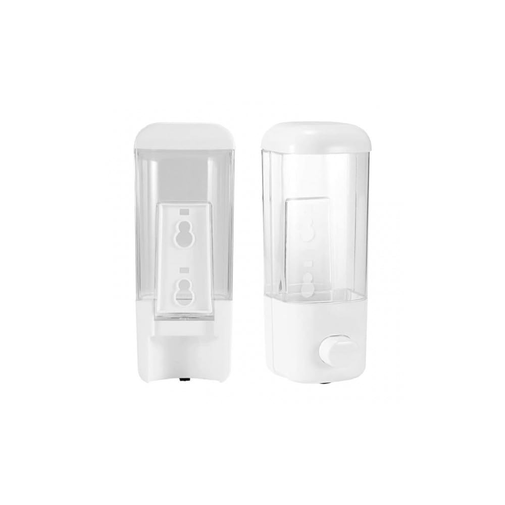 CG94 Dispenser di Sapone Liquido a Parete 1 Posto Bianco Ricaricabile per Bagno & Cucina