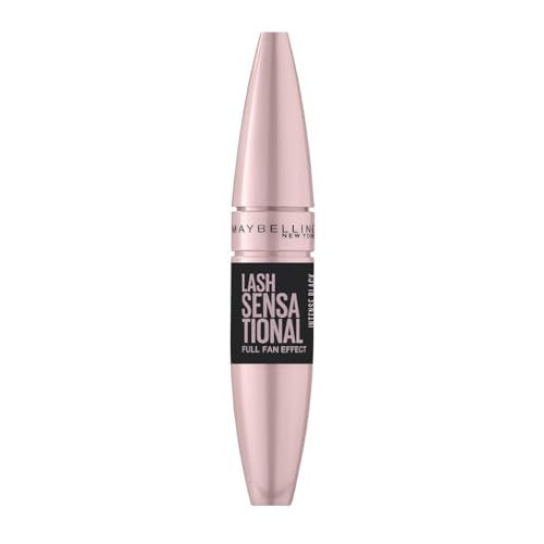 Maybelline New York Mascara Ciglia Sensazionali, Volumizzante, Effetto Ventaglio sulle Ciglia, Resistente all'Acqua, Nero