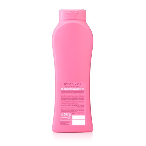 Black Tulip Shower Gel di fragole e panna, rosa, dolci, 720 millilitri