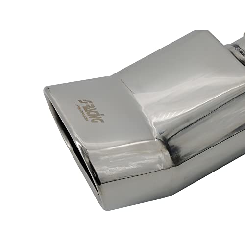 Simoni Racing TRX/100 Terminale di Scarico Universale DTM, Uscita Rettangolare Dritta 9135 x 85 mm, in Acciaio Inox