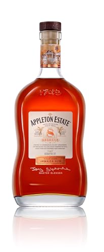 Appleton Estate - 8 anni Riserva: Rum Giamaicano Invecchiato Minimo 8 Anni Con Note di Melassa, Miele e Nocciole, 43% Vol, Bottiglia in Vetro da 70 cl