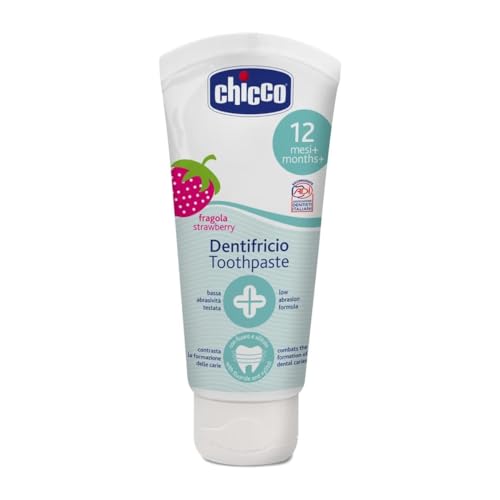 Chicco Set 2 Spazzolini da Denti per Bambini con Ventosa, Testina Arrotondata, Setole Morbide Delicate su Gengive e Dentini, Ampio Manico Antiscivolo, Coprisetole Incluso, 2 Pezzi, Bimbo