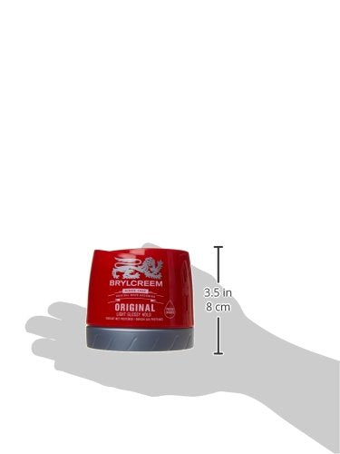3 x Brylcreem ORIGINAL LIGHT GLOSSY HOLD Mens Hair Styling Cream Red Tub 150ml
