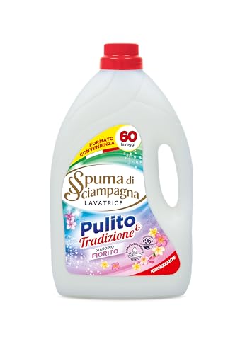 Spuma di Sciampagna Detersivo Lavatrice Liquido Colorati 60 Lavaggi - 3000 ml