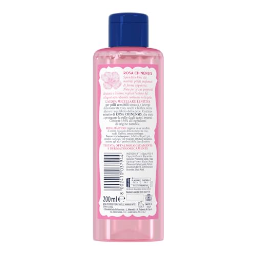 Acqua alle Rose Acqua Micellare Lenitiva per Pelli Sensibili, 200ml