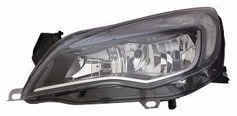 FARO DEPO H7-H7 C/MOT. ELETTRICO E LUCE DIURNA LED PARABOLA NERA E BORDO CROMATO OPE.L ASTRA J - 01/'13>07/'15 - DX