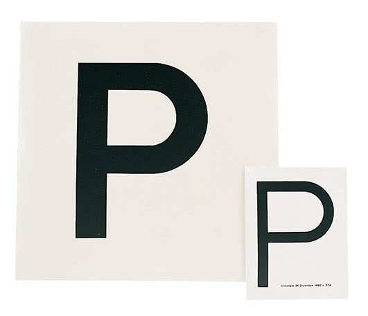 CG94 Coppia Adesivi P Omologati, Anteriore e Posteriore, per i guidatori Principianti