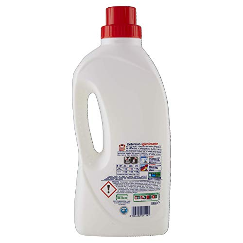 Omino Bianco - Detersivo Lavatrice Igienizzante Liquido, 30 Lavaggi, Igienizza i Capi e Rimuove Germi e Batteri, 1500 ml