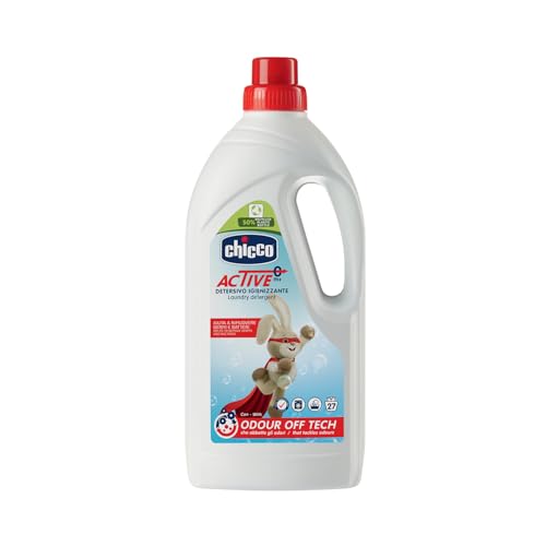 Artsana Chicco Baby Protection Detersivo Bucato Igienizzante per i vestiti del bambino e della famiglia, abbatte gli Odori, 0+ Mesi - 1.5 L