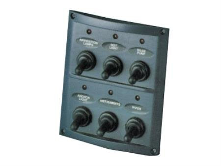 PANNELLO 6 INTERRUTTORI 100x130 MM