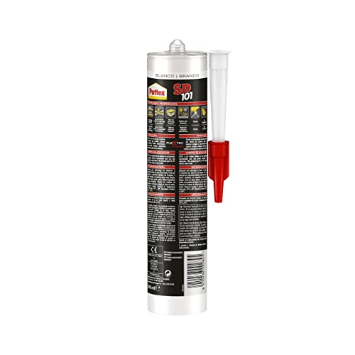 Pattex Sigillante Polimerico SP101, Sigilla e Incolla, Multimateriale, Elevate Prestazioni, Aderisce su Superfici Umide, Resiste ai Raggi UV e Intemperie, Sigillante Grigio, Cartuccia da 280 ml