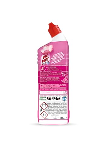 Wc Net - Candeggina Gel Profumata, Detergente per Sanitari e Superfici, Azione Sbiancante e Igienizzante, Fragranza Flower Fresh, 700 ml x 4 Confezioni