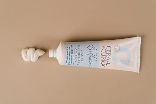 Cera di Cupra, Crema Bianca Nuova Formulazione, con Acido Ialuronico, Vitamine e Acqua Termale, Azione Idratante e Antietà, Made in Italy, Dermatologicamente Testata, Tubetto da 75 ml